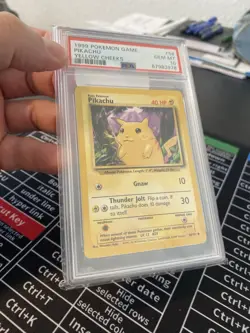 1999 Base Set Pokemon Pikachu Yellow Cheeks #58 PSA 10 Gem Mint - Image 2