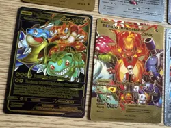 Pokemon Foil Fan Art Cards - Silver Black Gold Foil Spanish Version Bundle x 8 - Image 2