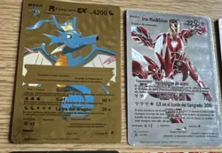 Pokemon Foil Fan Art Cards - Silver Black Gold Foil Spanish Version Bundle x 8 - Image 3