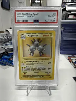 1999 POKEMON BASE SET UNLIMITED #9 MAGNETON-HOLO PSA 8 - Image 1