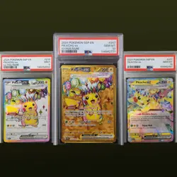 PSA 10 Pokemon Lot Pikachu ex Hyper/Ultra/Reg Rare – Gold #247 + #057 + #219 - Image 1