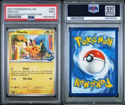 Pokemon Pikachu Rain City Showcase Promo 10/11/2024 ULTRA RARE GRADED PSA 9 - Image 3