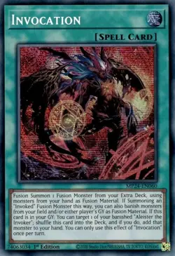 Invocation (Alternate Art) Secret Rare MP24-EN060 Yugioh Dueling Mirrors - Image 1