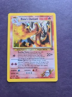 Blaine's Charizard 2/132 Holo Rare Gym Challenge Pokemon Card MP - Image 1