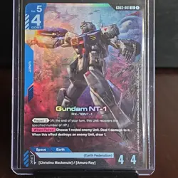 Bandai Gundam NT-1 LR 6003-001 Unit Link Holo Gundam War TCG Card - Image 1