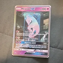 Mewtwo GX Shining Legends 78/73 Shiny Holo Rare Full Art Secret Card HP 190 - Image 1