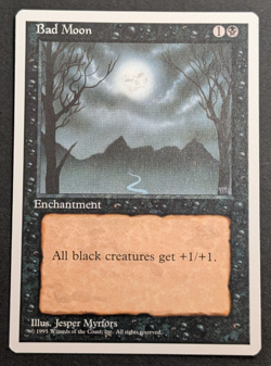 MTG Card - 1x Bad Moon - Fourth (4th) Edition - NM Vintage - Magic The Gathering - Image 1