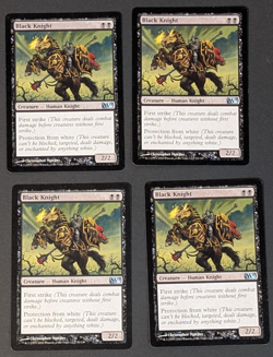 MTG Card - 4x Black Knight - Magic Core Set 2011 - LP - Magic The Gathering #83 - Image 1