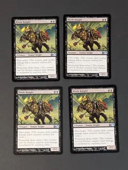 MTG Card - 4x Black Knight - Magic Core Set 2011 - LP - Magic The Gathering #83 - Image 3