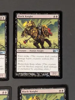 MTG Card - 4x Black Knight - Magic Core Set 2011 - LP - Magic The Gathering #83 - Image 5