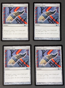 MTG Card - 4x Demon's Horn - Magic Core Set 2011 - LP - Magic The Gathering #204 - Image 1