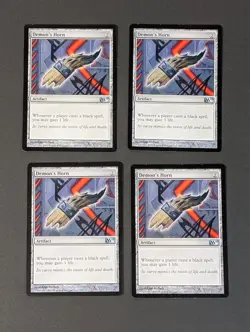 MTG Card - 4x Demon's Horn - Magic Core Set 2011 - LP - Magic The Gathering #204 - Image 3