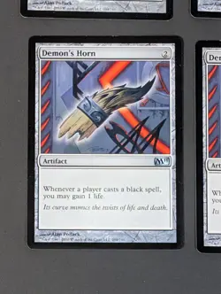 MTG Card - 4x Demon's Horn - Magic Core Set 2011 - LP - Magic The Gathering #204 - Image 4
