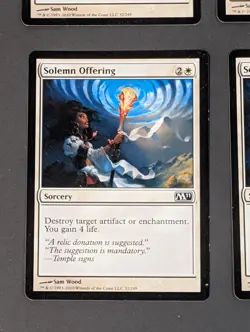 MTG Card - 4x Solemn Offering - Magic Core Set 2011 - LP - Magic The Gathering - Image 5