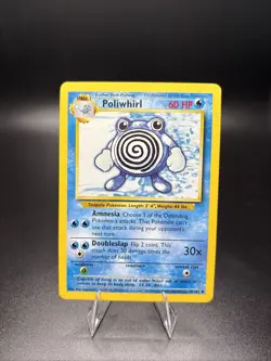4th Print Base Set Poliwhirl 38/102 Uncommon Pokemon Card - Image 1
