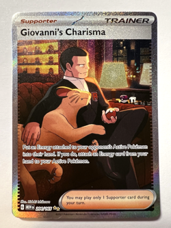 Giovanni’s Charisma 204/165 Illustration Rare – SV 151 Pokemon English - Image 1