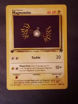 Pokemon Card Team Rocket 1st Edition Magnemite 60/82 Regular Finish - Image 3