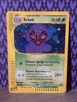 Pokemon TCG Arbok 003/165 Expedition Base Set Holo Rare English 2002 Vintage - Image 1
