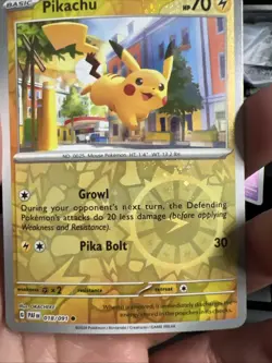 Pokemon Paldean Fates 018/091 Pikachu Cosmos/Reverse Holo Costco EXCLUSIVE - Image 1