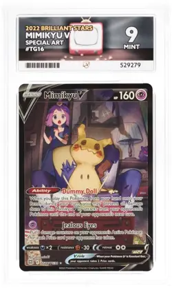 Pokemon Brilliant Stars 2022 Mimikyu V Special art tg16/tg30 Ace Graded 9 Mint - Image 1