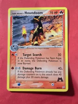 2004 Pokemon EX Team Magma vs. Team Aqua #34 Team Magma's Houndoom, NF/H, cd1 - Image 1