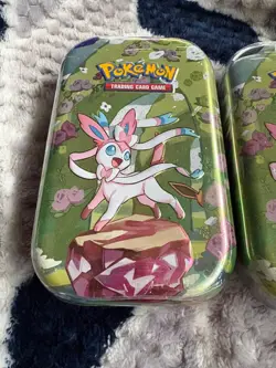 2 x Pokemon TCG Scarlet & Violet Prismatic Evolutions Mini Tins Sealed Sylveon - Image 2