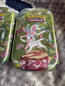 2 x Pokemon TCG Scarlet & Violet Prismatic Evolutions Mini Tins Sealed Sylveon - Image 3