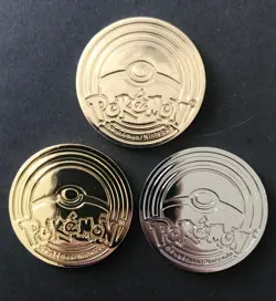 3 X Pokemon Metal Coin Charizard VMAX Zacian UPC SWSH Celebrations Pikachu - Image 2