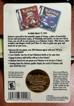 Pokemon - Sapphire Kyogre Limited Edition Holographic Collectible Coin Sealed - Image 4