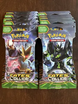 XY Fates Collide Sleeved Booster Pack New Factory Sealed Pokemon TCG Zygarde - Image 1