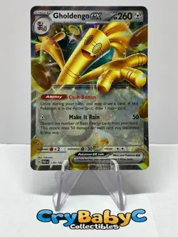 Pokemon Gholdengo ex 139/182 Paradox Rift Scarlet & Violet Double Rare - Image 1