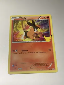 Tepig 13/25 Non Holo - 2021 Pokemon 25th Anniversary McDonalds Promo LP - Image 1