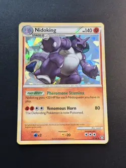 Nidoking - 6/102 - Pokemon Triumphant Cracked Ice Holo Promo LP - Image 1