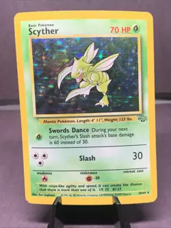 Pokemon TCG Jungle Set Unlimited Scyther #10/64 Holo VTG WOTC 1999 MP - Image 1