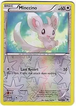 Minccino 84/98 B&W Emerging Powers REVERSE HOLO PERFECT MINT! Pokemon - Image 1