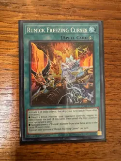 Yugioh! Runick Freezing Curses, TAMA-EN033, Super Rare NM - Image 1