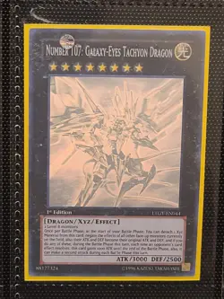 Yugioh Number 107: Galaxy-Eyes Tachyon Dragon LTGY-EN044 Ghost Rare 1st Ed - Image 1