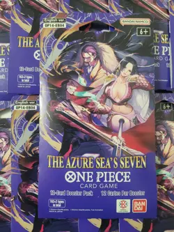 LOT of (10) OP-14 Sleeved Booster Packs Of One Piece TCG The Azure Sea's Seven - Image 2