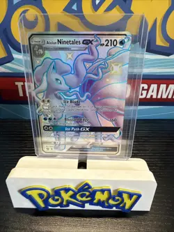 Alolan Ninetales GX SV53/SV94 Hidden Fates Shiny Vault Holo Pokemon TCG Card NM - Image 1