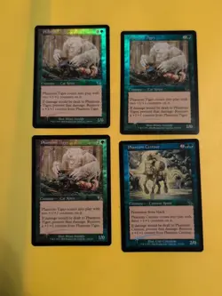 Phantom Tiger x3 & Phantom Centaur. Judgment. Old VIntage. MTG 4 Card. FOIL - Image 1