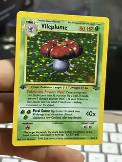 #3 1st Edition Vileplume 15/64 Jungle 1999 Holo Rare WOTC Pokemon Card TCG - Image 3