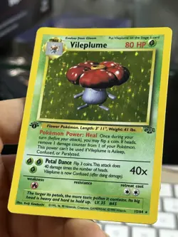 #3 1st Edition Vileplume 15/64 Jungle 1999 Holo Rare WOTC Pokemon Card TCG - Image 4