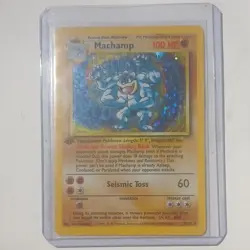 Machamp 1st Edition Holo Base Set Pokemon Card 8/102 Wizards of the Coast - Image 2