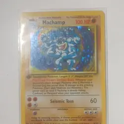 Machamp 1st Edition Holo Base Set Pokemon Card 8/102 Wizards of the Coast - Image 4