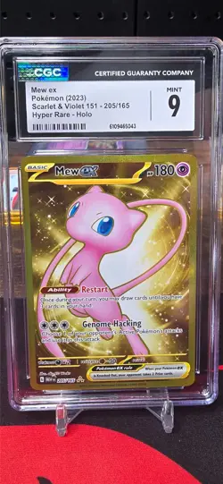 Pokemon CGC 9 Mint Mew EX 205/165 Scarlet & Violet 151 Hyper Rare - Image 1