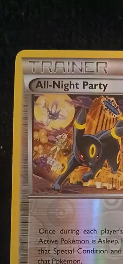 POKEMON ALL-NIGHT PARTY 96/122 REVERSE HOLO BREAKPOINT UMBREON NEVER PLAYED - Image 3