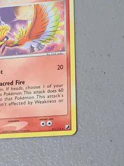 Pokemon TCG Ho-oh 27/115 Non Holo Rare NM - Image 5