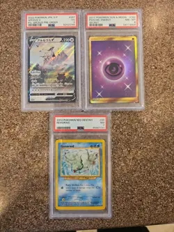 PSA 7 Remoraid Neo Destiny,PSA 3 Arceus V 2022 Pokemon JPN, PSA 8 Psychic Energy - Image 1