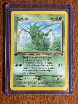 [NM] 2001 Pokemon Neo Discovery Scyther 1st Edition #46/75 Uncommon - Image 1
