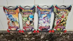 SEALED Pokemon TCG Scarlet and Violet Base - Sleeved Booster Packs Full Art Set - Image 1